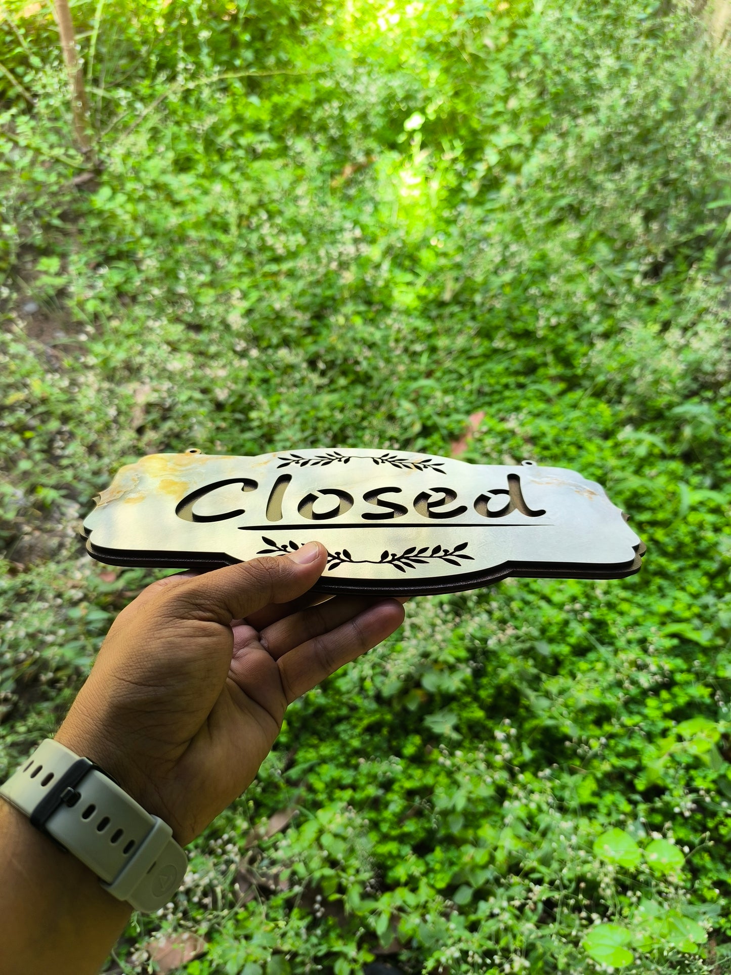 diy wooden door name plate – customizable craft base