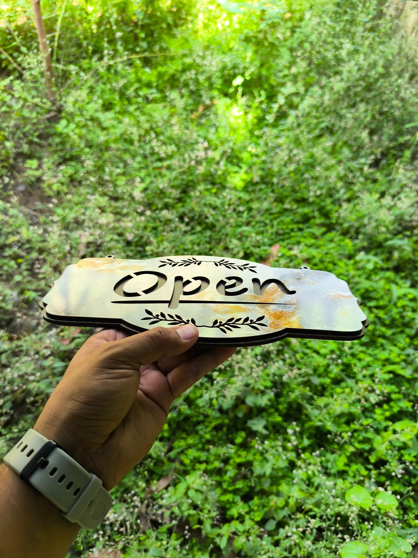 diy wooden door name plate – customizable craft base