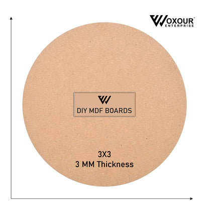 MDF Round Boards - 3 Inch 3mm Thick | Set of 25 Cutouts | MDF Circle Base for Lippan Art, Resin, Mandala Painting, DIY Crafts | Smooth Pine Wood Finish