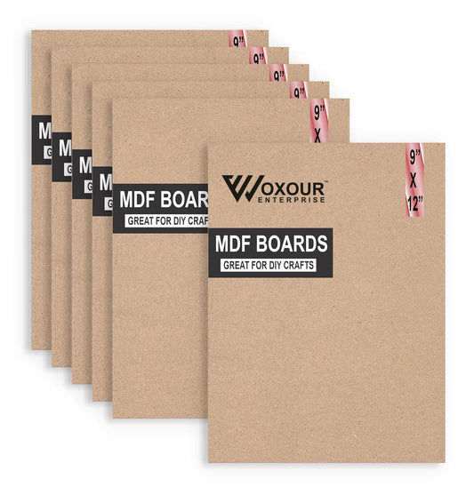 MDF Square Boards – 10x8 Inch 3mm Thick | Set of 4 Cutouts | MDF Square Base for Lippan Art, Resin, Mandala Painting, DIY Crafts | Smooth Pine Wood Finish