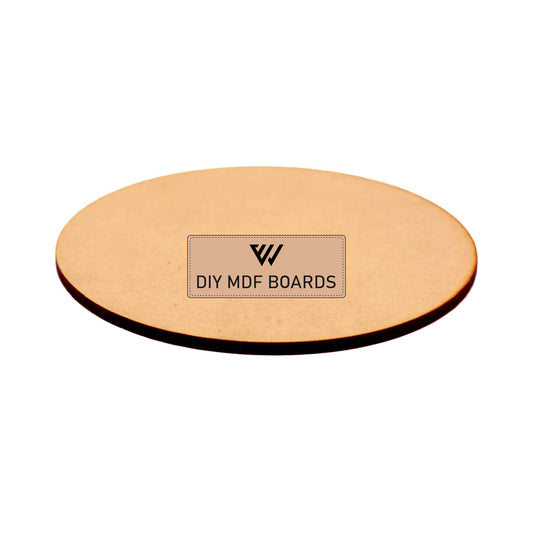 MDF Round Boards - 8 Inch 3mm Thick | Set of 6 Cutouts | MDF Circle Base for Lippan Art, Resin, Mandala Painting, DIY Crafts | Smooth Pine Wood Finish